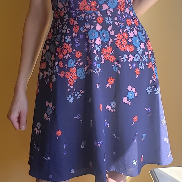 Modcloth Navy Blue and Flowers Dress, Sz S - Picture 13 of 16